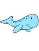 Blue Baby Whale Wall Decal