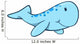 Blue Baby Whale Wall Decal
