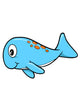 Big Blue Baby Whale Wall Decal
