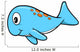 Big Blue Baby Whale Wall Decal