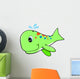 Green Baby Whale Wall Decal