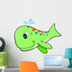 Green Baby Whale Wall Decal