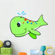 Green Baby Whale Wall Decal
