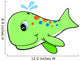Green Baby Whale Wall Decal