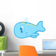 Little Pastel Blue Whale Wall Decal
