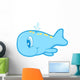 Little Pastel Blue Whale Wall Decal