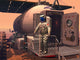 Astronaut Leaving Mars Rover Wall Decal
