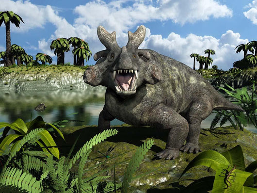 Estemmenosuchus Mirabilis Stands before Wall Decal