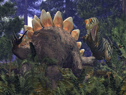 Allosaurus Stumbles upon Grazing Wall Decal