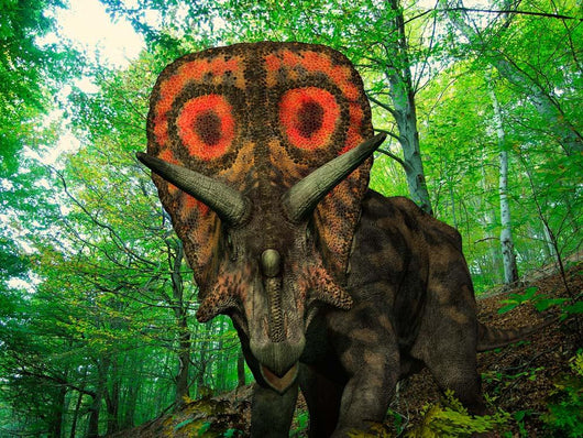 Colorful Torosaurus Wanders Cretaceous Wall Decal
