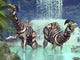 Pair Parasaurolophus Feed Flora Wall Decal