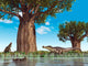 Kaprosuchus Crocodyliforms near Baobab Wall Decal