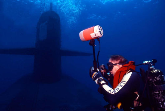 Underwater Photographer Takes Photos Wall Decal