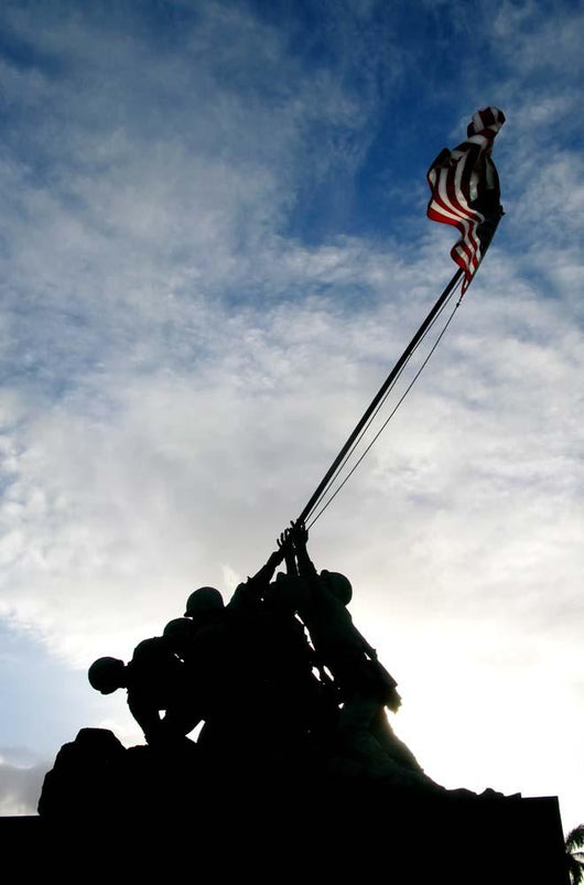 Silhouette Iwo Jima Statue Wall Decal