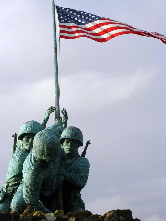 Up Iwo Jima Bronze Wall Decal