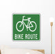 Bike Route Sign Wall Decal
