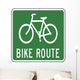 Bike Route Sign Wall Decal