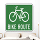 Bike Route Sign Wall Decal