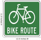 Bike Route Sign Wall Decal