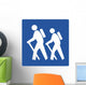 Hiking Symbol Sign Wall Decal