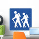 Hiking Symbol Sign Wall Decal