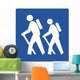 Hiking Symbol Sign Wall Decal