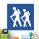 Hiking Symbol Sign Wall Decal