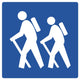 Hiking Symbol Sign Wall Decal