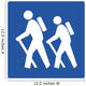 Hiking Symbol Sign Wall Decal