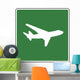 Low Flying Aircraft Symbol Sign Wall Decal