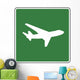 Low Flying Aircraft Symbol Sign Wall Decal