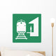 Train Station Symbol Sign Wall Decal