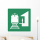 Train Station Symbol Sign Wall Decal