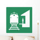 Train Station Symbol Sign Wall Decal