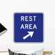 Rest Area Exit Sign Wall Decal