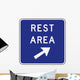 Rest Area Exit Sign Wall Decal