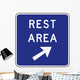 Rest Area Exit Sign Wall Decal