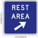 Rest Area Exit Sign Wall Decal