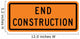 End Construction Word Sign Wall Decal