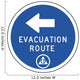 Evacuation Route Directional Sign Wall Decal