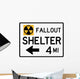 Fallout Shelter Directional Sign Wall Decal