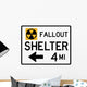 Fallout Shelter Directional Sign Wall Decal