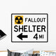 Fallout Shelter Directional Sign Wall Decal