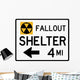 Fallout Shelter Directional Sign Wall Decal
