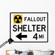 Fallout Shelter Directional Sign Wall Decal