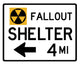 Fallout Shelter Directional Sign Wall Decal