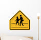 School Crossing Symbol Sign Wall Decal