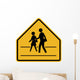 School Crossing Symbol Sign Wall Decal
