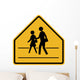 School Crossing Symbol Sign Wall Decal