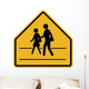 School Crossing Symbol Sign Wall Decal